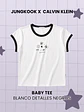 Calvin Klein x Jungkook - Baby Tee Blanca Detalles Negros (PRODUCTO NO ORIGINAL) - Miniatura 1