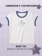 Calvin Klein x Jungkook - Baby Tee Blanca Detalles Azules (PRODUCTO NO ORIGINAL) - Miniatura 1