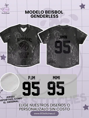 BTS Arirang Tour Jersey Beisbol Genderless - JIMIN