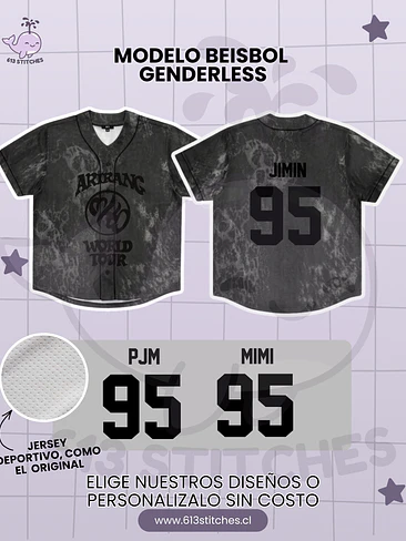 BTS Arirang Tour Jersey Beisbol Genderless - JIMIN 1