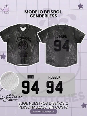 BTS Arirang Tour Jersey Beisbol Genderless - J-HOPE (HOSEOK)