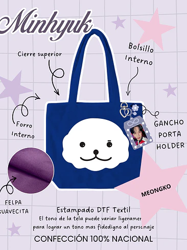 Monsta X - Monmungchi Face Plush Bag Meongko (MINHYUK) 1