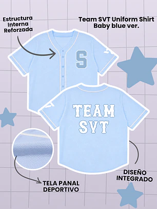 SEVENTEEN Caratland 2026 Team SVT Uniform Shirt - Baby blue (PRODUCTO NO OFICIAL)