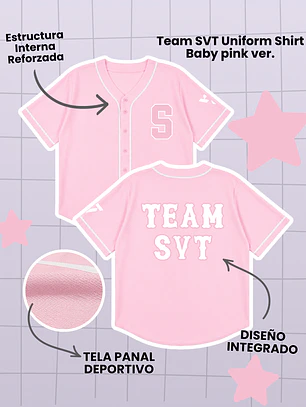 SEVENTEEN Caratland 2026 Team SVT Uniform Shirt - Baby pink (PRODUCTO NO OFICIAL)