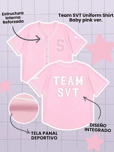 SEVENTEEN Caratland 2026 Team SVT Uniform Shirt - Baby pink (PRODUCTO NO OFICIAL) 1