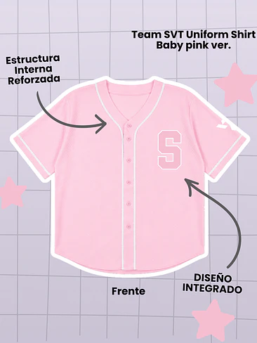 SEVENTEEN Caratland 2026 Team SVT Uniform Shirt - Baby pink (PRODUCTO NO OFICIAL) 2
