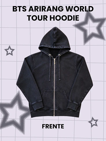 BTS ARIRANG WORLD TOUR Hoodie - Acid Wash con cierre - PRODUCTO NO OFICIAL 2