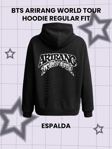 BTS ARIRANG WORLD TOUR Hoodie - Canguro Regular Fit - PRODUCTO NO OFICIAL 3