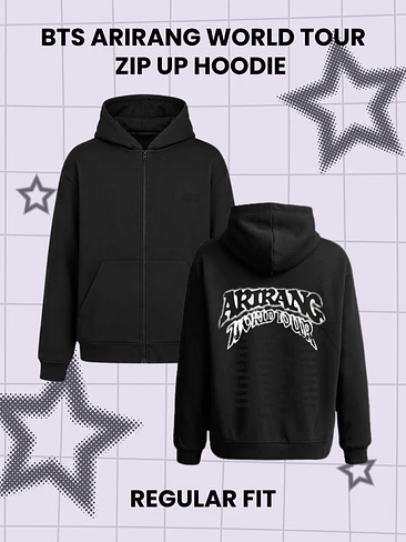 BTS ARIRANG WORLD TOUR Hoodie - Zip Up - PRODUCTO NO OFICIAL 1