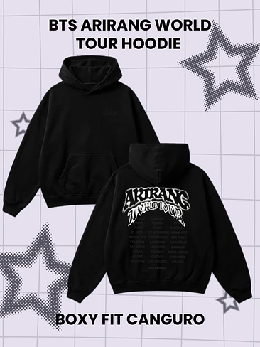 BTS ARIRANG WORLD TOUR Hoodie - BOXY FIT Canguro - PRODUCTO NO OFICIAL 1