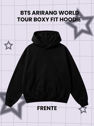 BTS ARIRANG WORLD TOUR Hoodie - BOXY FIT Canguro - PRODUCTO NO OFICIAL