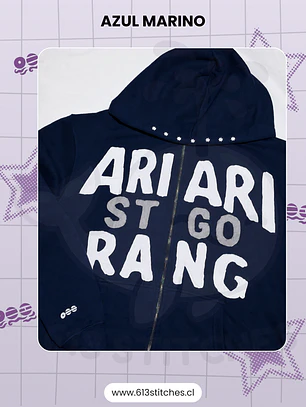 BTS ARI ARI RANG SANTIAGO - Zip Up Hoodie - Azul Marino