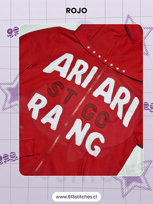 BTS ARI ARI RANG SANTIAGO - Zip Up Hoodie - Rojo