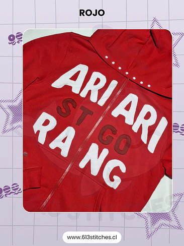 BTS ARI ARI RANG SANTIAGO - Zip Up Hoodie - Rojo 2