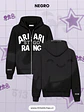BTS ARI ARI RANG SANTIAGO - Zip Up Hoodie - Negro - Miniatura 1
