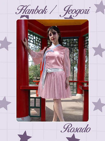 Hanbok / Jeogori Moderno - Rosado 1