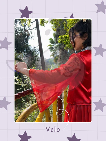 Hanbok / Jeogori Moderno - Rojo 3