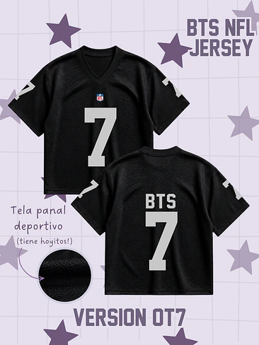 BTS Arirang Tour Jersey Oversize Boxy Fit - Diseño NFL - Grupal 1