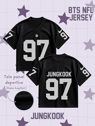 BTS Arirang Tour Jersey Oversize Boxy Fit - Diseño NFL - JUNGKOOK