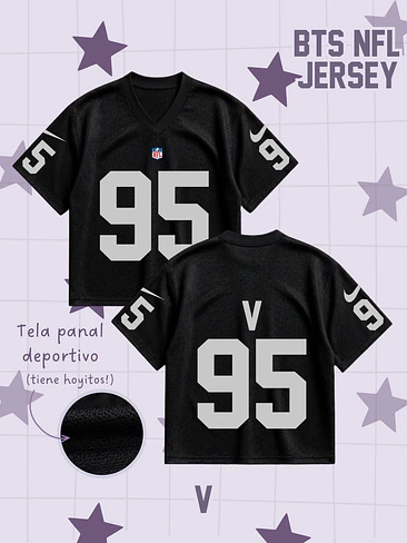 BTS Arirang Tour Jersey Oversize Boxy Fit - Diseño NFL - TAEHYUNG (V) 1
