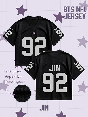 BTS Arirang Tour Jersey Oversize Boxy Fit - Diseño NFL - SEOKJIN (Jin)