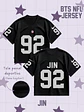 BTS Arirang Tour Jersey Oversize Boxy Fit - Diseño NFL - SEOKJIN (Jin) - Miniatura 1