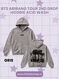 BTS Arirang Tour 2nd Drop Hoodie Acid Wash GRIS - Miniatura 1