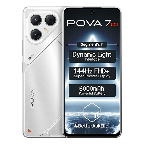 Celular Tecno POVA 7 5G 256GB 8GB RAM (Ampliable a 16GB)