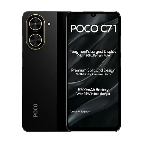 Celular Xiaomi POCO C71 64GB 3GB RAM Ampliable a 6GB.