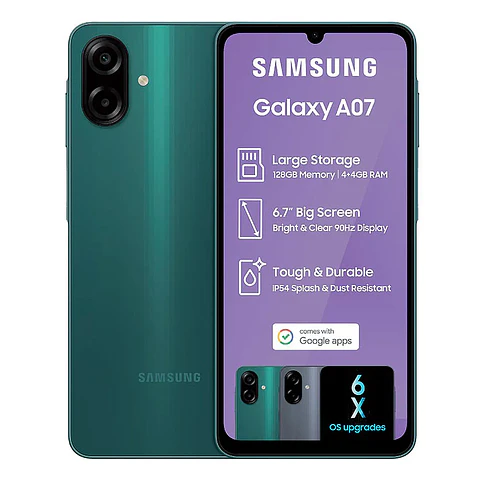 Celular Samsung A07 128GB 4GB RAM.