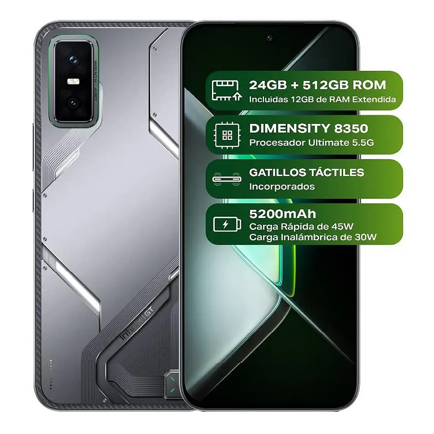 Celular Infinix GT 30 Pro 5G 512GB 12GB RAM (Ampliable a 24GB). 1