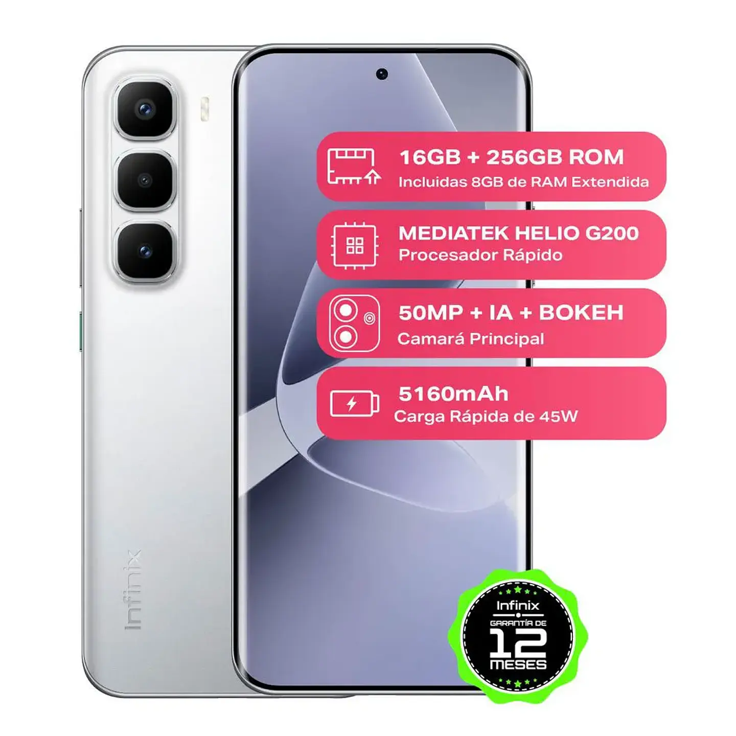 Celular Infinix Hot 60 Pro Plus+ 256GB 8GB Ampliable a 16GB. 1
