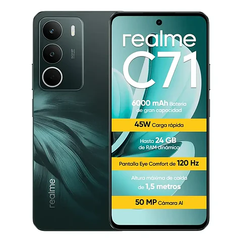 Celular Realme C71 256GB 8GB Ampliable a 24GB.