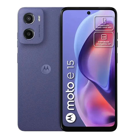 Celular Motorola Moto E15 64GB 2GB RAM Ampliable a 4GB.