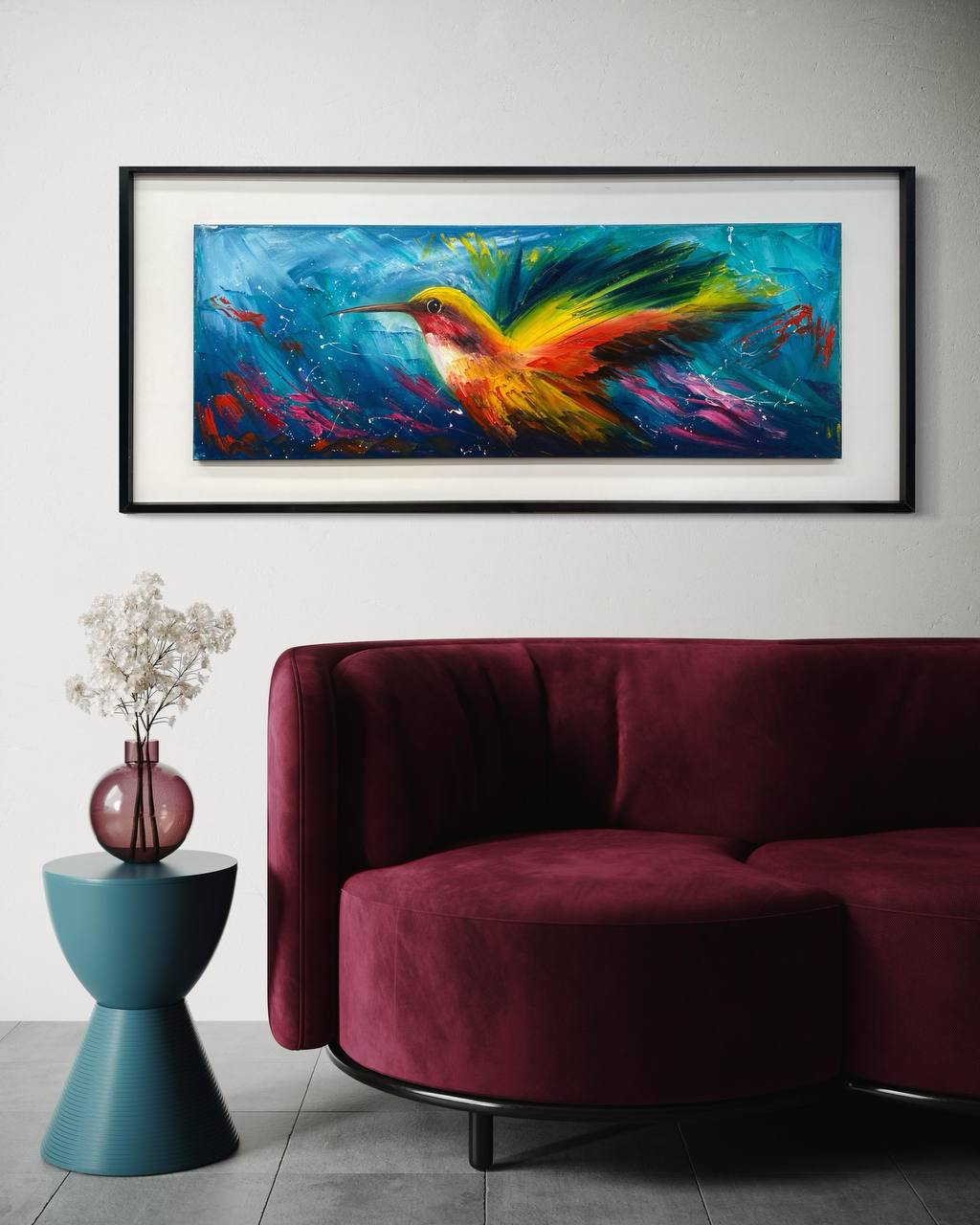 CUADRO COLIBRI PINTADO 1