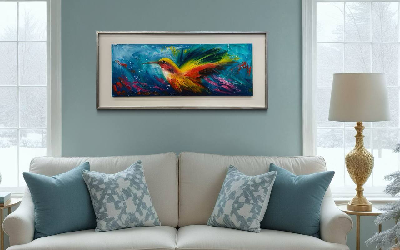 CUADRO COLIBRI PINTADO 3