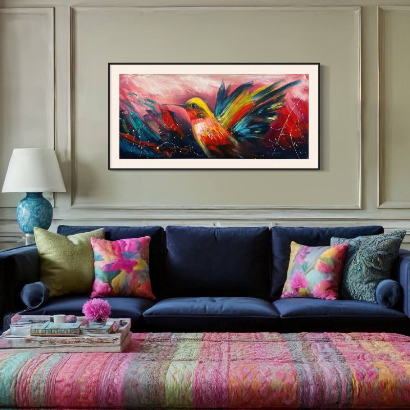 CUADRO COLIBRI PINTADO 6