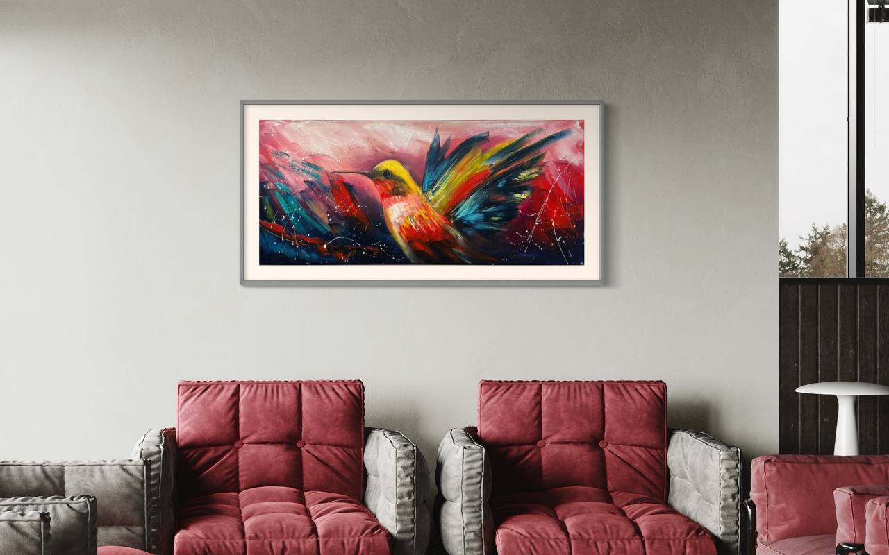 CUADRO COLIBRI PINTADO 7