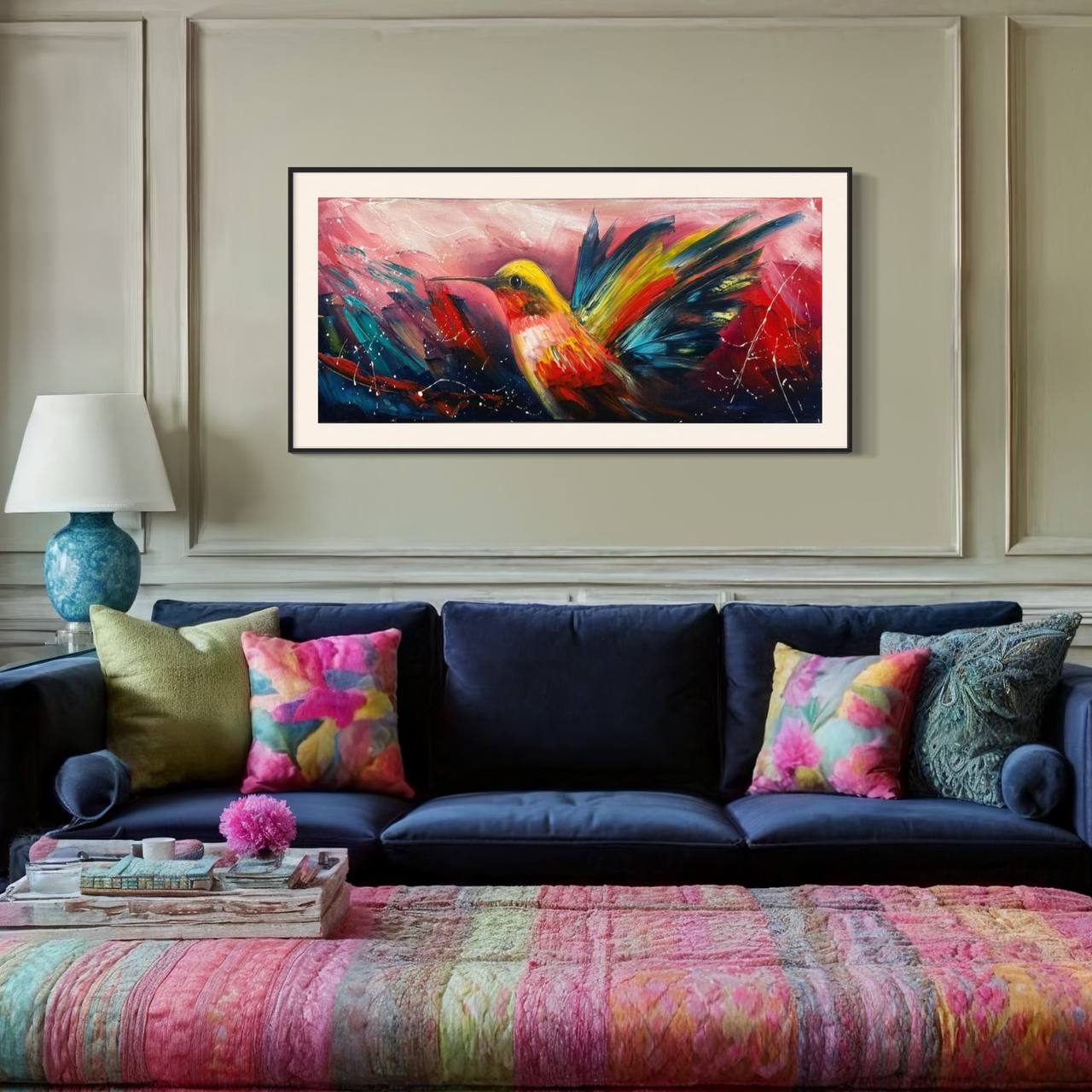 CUADRO COLIBRI PINTADO 8