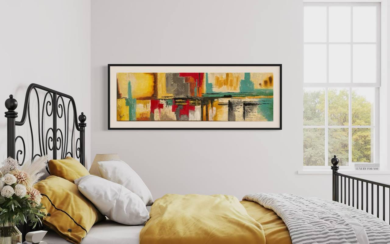 CUADRO ABSTRACTO PINTADO  MODELO ALEN  1