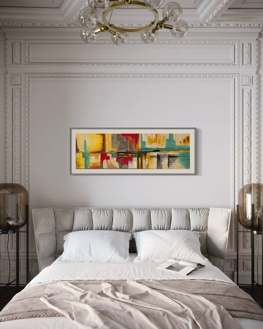 CUADRO ABSTRACTO PINTADO  MODELO ALEN  2