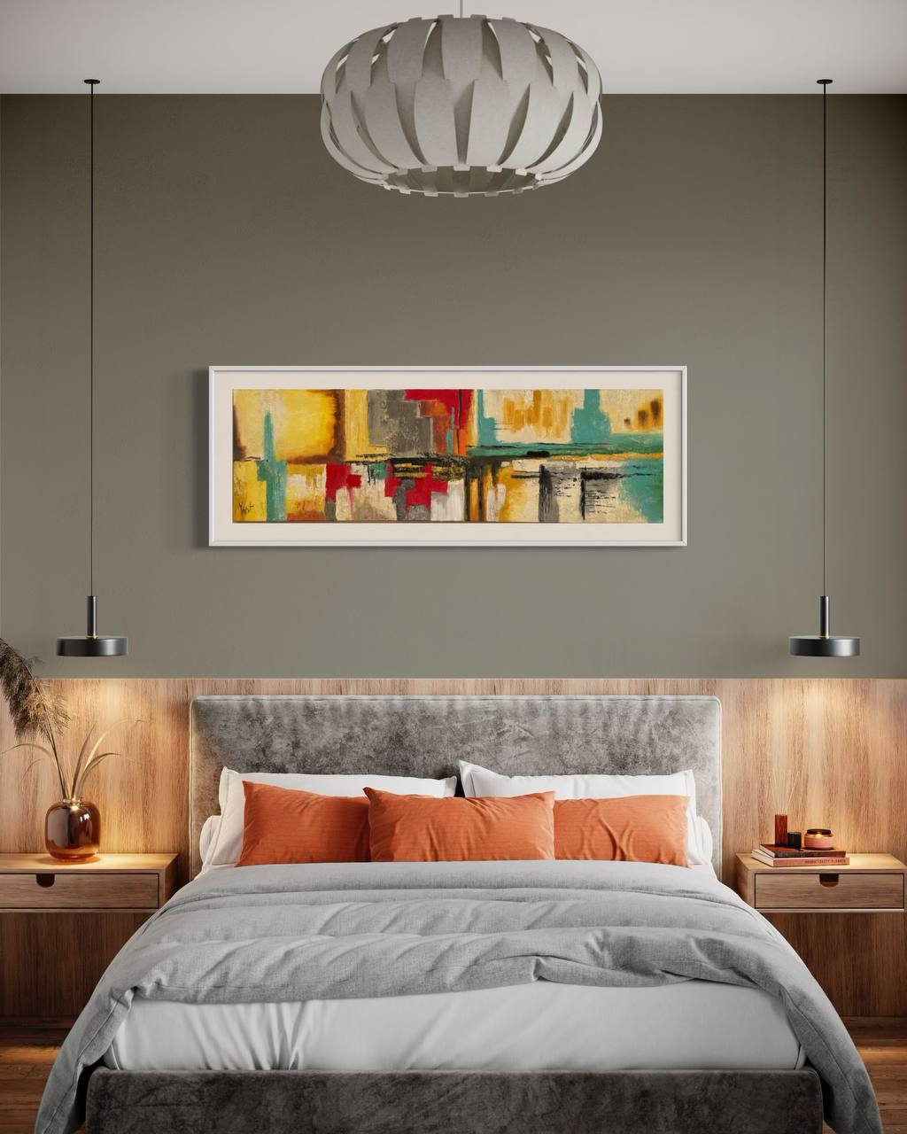 CUADRO ABSTRACTO PINTADO  MODELO ALEN  3