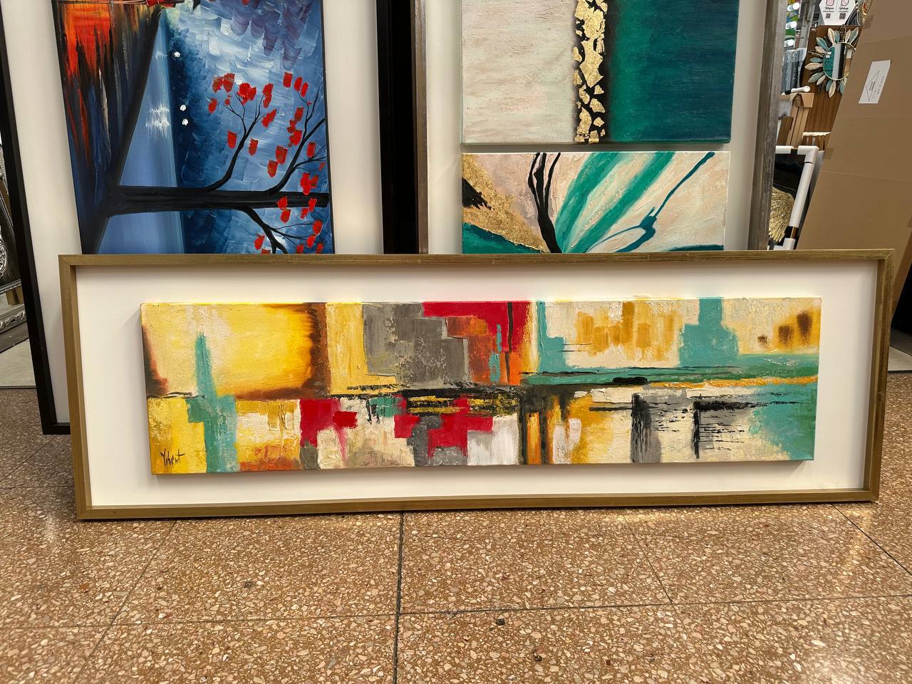 CUADRO ABSTRACTO PINTADO  MODELO ALEN  4