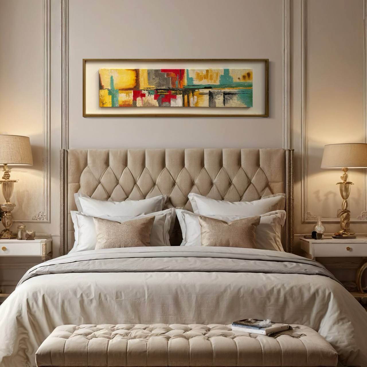 CUADRO ABSTRACTO PINTADO  MODELO ALEN  5