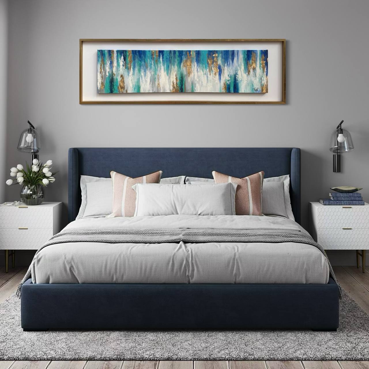 CUADRO ABSTRACTO PINTADO MODELO ANA 1