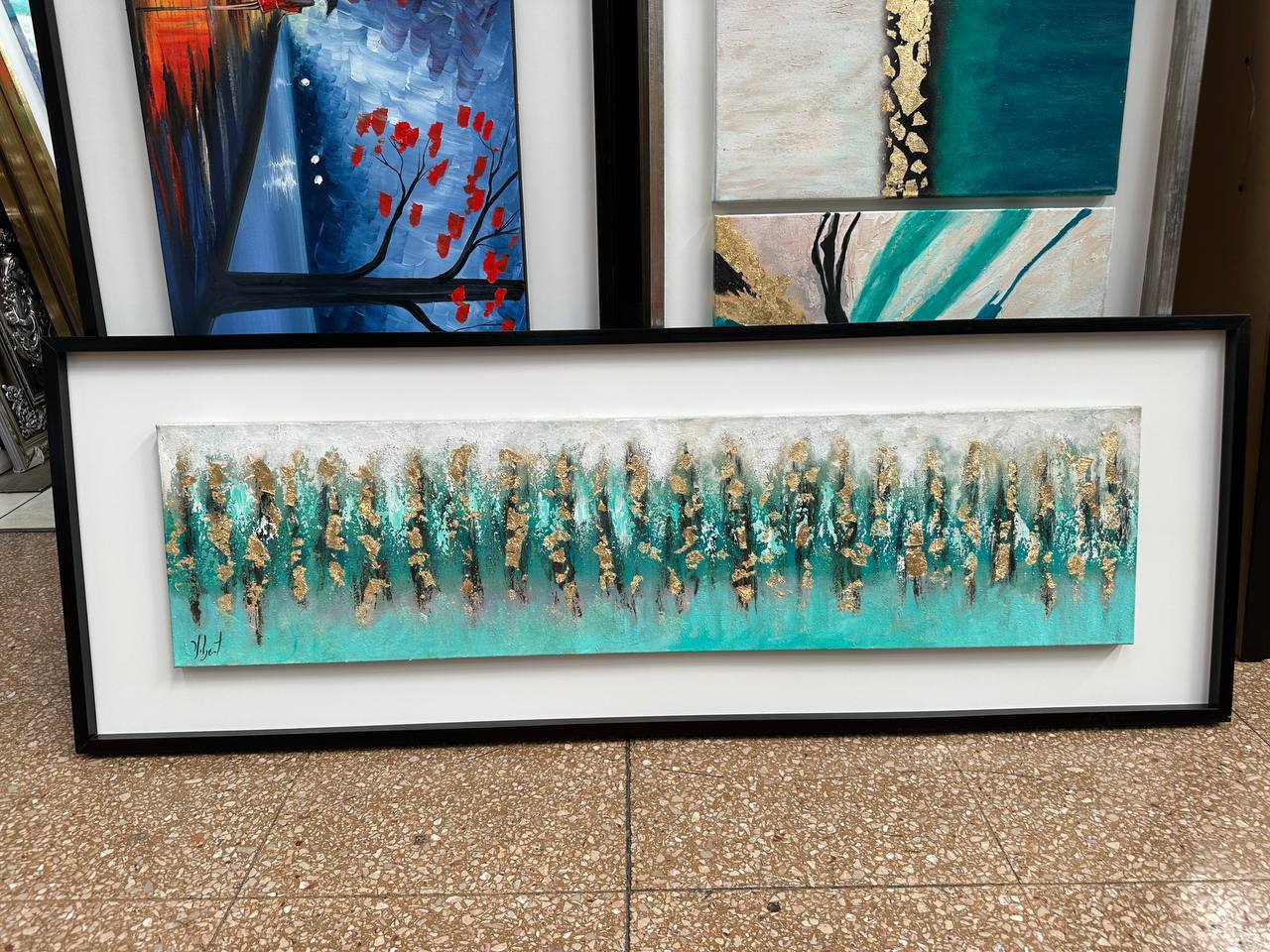 CUADRO ABSTRACTO PINTADO MODELO SELINA 2