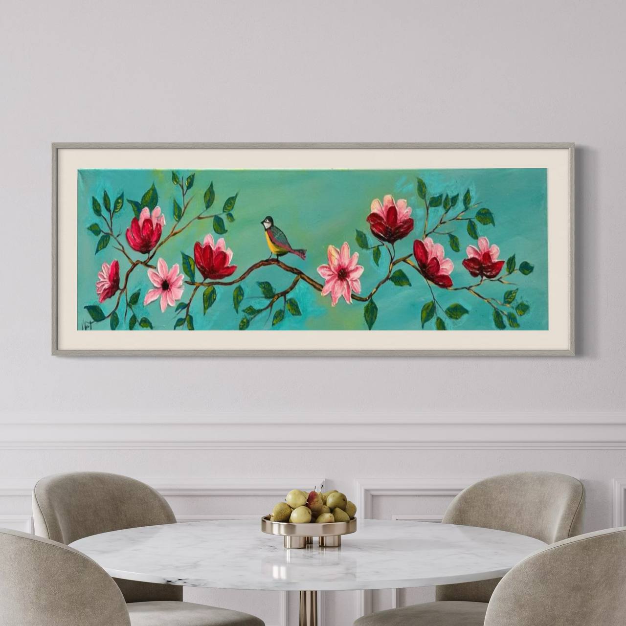 CUADRO ABSTRACTO PINTADO DISEÑO MARIA  4