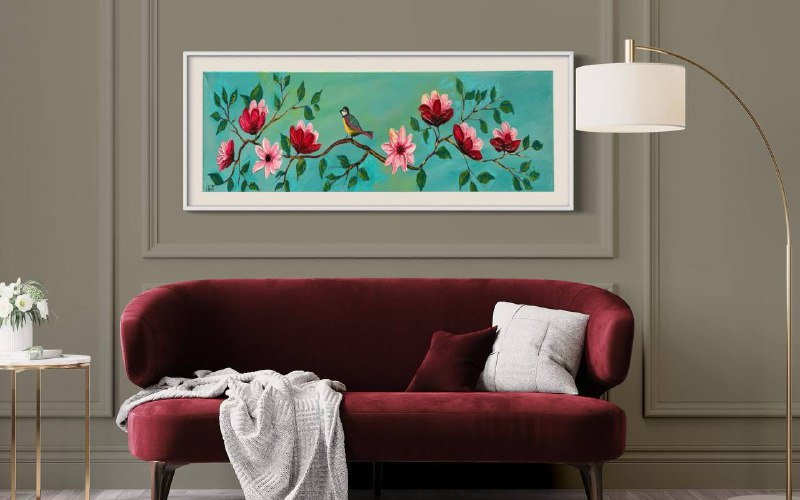 CUADRO ABSTRACTO PINTADO DISEÑO MARIA  5