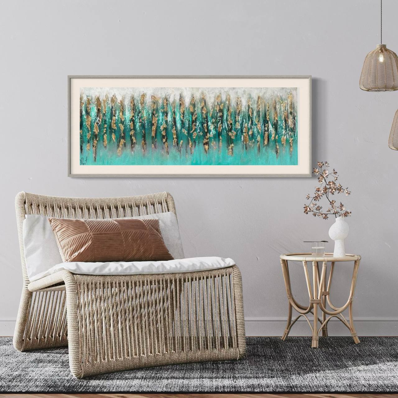 CUADRO ABSTRACTO PINTADO MODELO SELINA 3