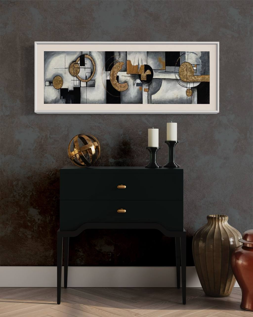 CUADRO ABSTRACTO PINTADO MODELO CLOE 2